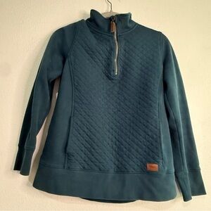 L.L. Bean Blue Cowl Neck Jacket with Textured Design. Sz S.